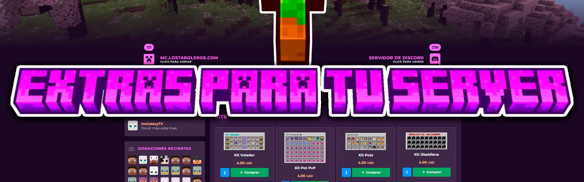 Extras para tu server